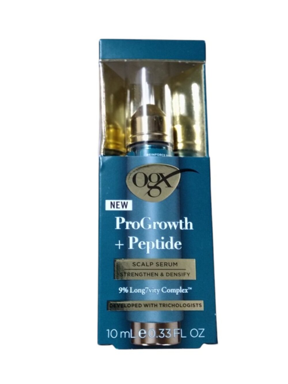 OGX ProGrowth + Peptide Hydrating Hair Strengthening Scalp Serum, 0.33 fl oz